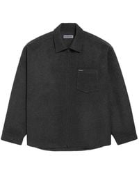 Balenciaga - Brushed Wool Overshirt - Lyst