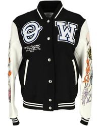 Off-White c/o Virgil Abloh - Long-Sleeve Bomber Jacket - Lyst