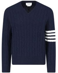 Thom Browne - 4-Bar Cable-Knitted Sweater - Lyst
