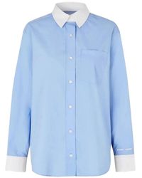 Samsøe & Samsøe - Camisa Salova Con Cuello En Contraste - Lyst
