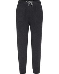 Brunello Cucinelli - Ribbed Knit Track Pants - Lyst