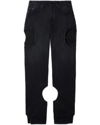 Off-White c/o Virgil Abloh - Meteor Cut-out Straight-leg Jeans - Lyst