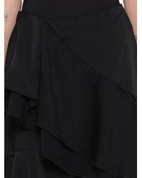Lanvin - Ruffled Asymmetric Midi Skirt - Lyst