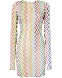 Missoni - Long-Sleeve Mini Dress - Lyst