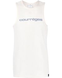 Courreges - Logo-print Cotton Tank Top - Lyst