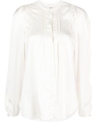 Isabel Marant - Lace-detail Pleated Blouse - Lyst