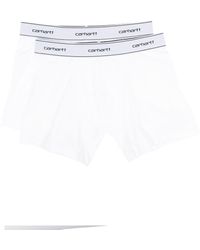 Carhartt WIP Lots de 2 boxers à ceinture à logo - Blanc