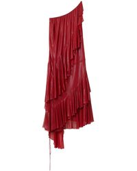 Burberry - Ruffle-detail Midi Dress - Lyst
