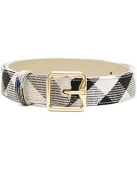 Burberry - Tartan-Patterned Leather Belt - Lyst