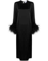 Sleeper - Suzi Feather-trim Maxi Dress - Lyst