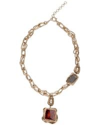 Weekend by Maxmara - Crystal-Embellished Chain-Link Necklace - Lyst