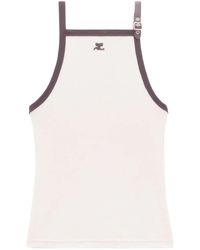 Courreges - Top sin mangas con detalle de hebilla - Lyst