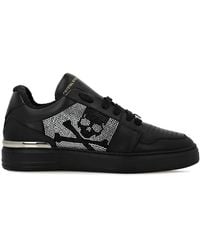 Philipp Plein - Crystal Lo-Top Leather Sneakers - Lyst