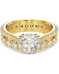 Swarovski - Crystal-Embellished Eternity Rings - Lyst