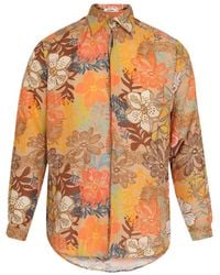 Amir Slama - Floral-Print Button-Up Shirt - Lyst