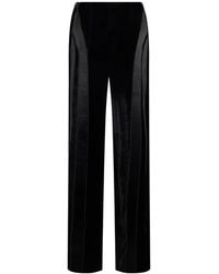 Alberta Ferretti - Velvet-Finish Panelled Trousers - Lyst