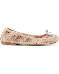 Rene Caovilla - Rhinestone-Embellished Ballerina Shoes - Lyst