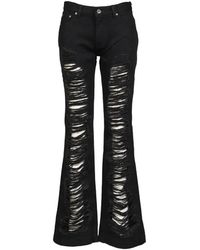 BOHEMSEO - Distressed Semi-Bootcut Jeans - Lyst