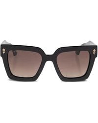 Etro - Rose-Detail Square-Frame Sunglasses - Lyst