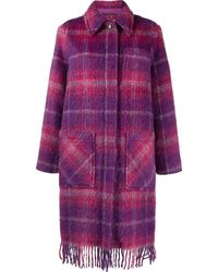 Woolrich - Checked Single-breasted Coat - Lyst