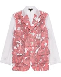 Comme des Garçons - Printed Sheer Blazer - Lyst