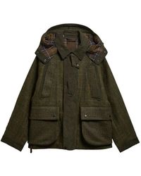 Barbour - X Norbit Check-Pattern Wool Jacket - Lyst