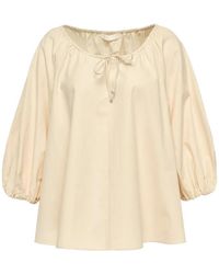 Club21 - Tumbled-Finish Flared Blouse - Lyst