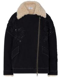 Liu Jo - Denim Jacket With Teddy Inserts - Lyst