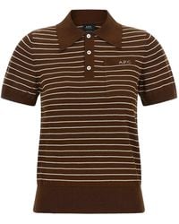 A.P.C. - Gestreiftes Aline Poloshirt - Lyst