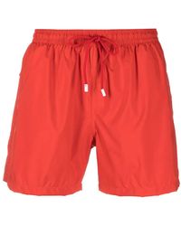Fedeli - Short De Bain À Patch Logo - Lyst