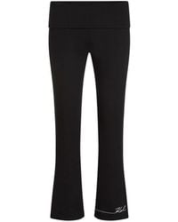 KARL LAGERFELD - Signature Flare Palazzo Pants - Lyst