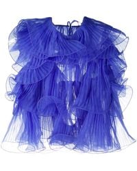 Alberta Ferretti - Top Con Ruches - Lyst