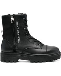 Versace Jeans Couture - Lace-Up Leather Boots - Lyst