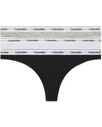 Calvin Klein - Logo Waistband Thong 3-Pack - Lyst
