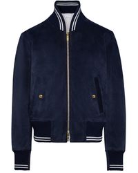 Thom Browne - Suede Rib Knit Blouson Jacket - Lyst