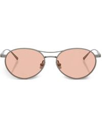 Brunello Cucinelli - Carlito B. Round-Frame Sunglasses - Lyst