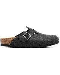 Birkenstock - Boston Buckled Wool Slippers - Lyst