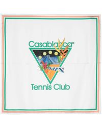 Casablancabrand - Foulard Tennis Club en soie - Lyst