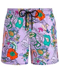 Vilebrequin - Floral-print Drawstring Swim Shorts - Lyst