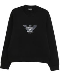 Emporio Armani - Logo Cotton Sweatshirt - Lyst