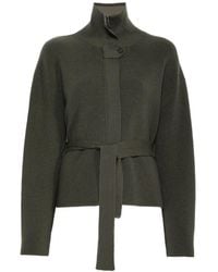 Lorena Antoniazzi - Cardigan Ceinturé À Design Côtelé - Lyst