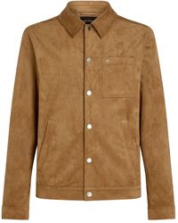 KARL LAGERFELD - Faux-Suede Trucker Jacket - Lyst