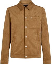 KARL LAGERFELD - Faux-Suede Trucker Jacket - Lyst