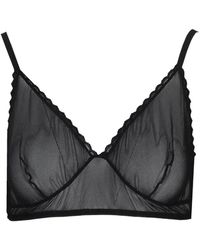 Laura Urbinati - Mesh-Panelled Scalloped-Trim Bra - Lyst