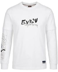 Evisu - Daruma-Print Long-Sleeve T-Shirt - Lyst