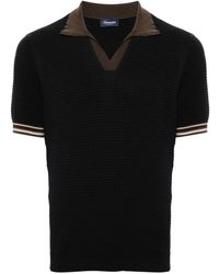 Drumohr - Split-neck Waffle-knit Polo Shirt - Lyst