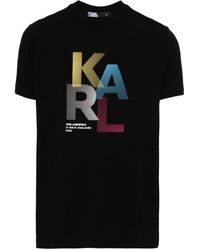 Karl Lagerfeld - T-Shirt mit Logo-Print - Lyst