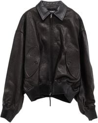 Jacquemus - The Losange Leather Bomber Jacket - Lyst