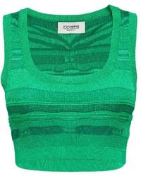 Laneus - Knitted Cropped Tank Top - Lyst