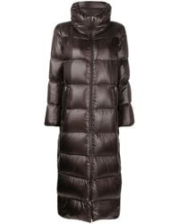 Herno - Funnel-Neck Quilted Down Midi Coat - Lyst